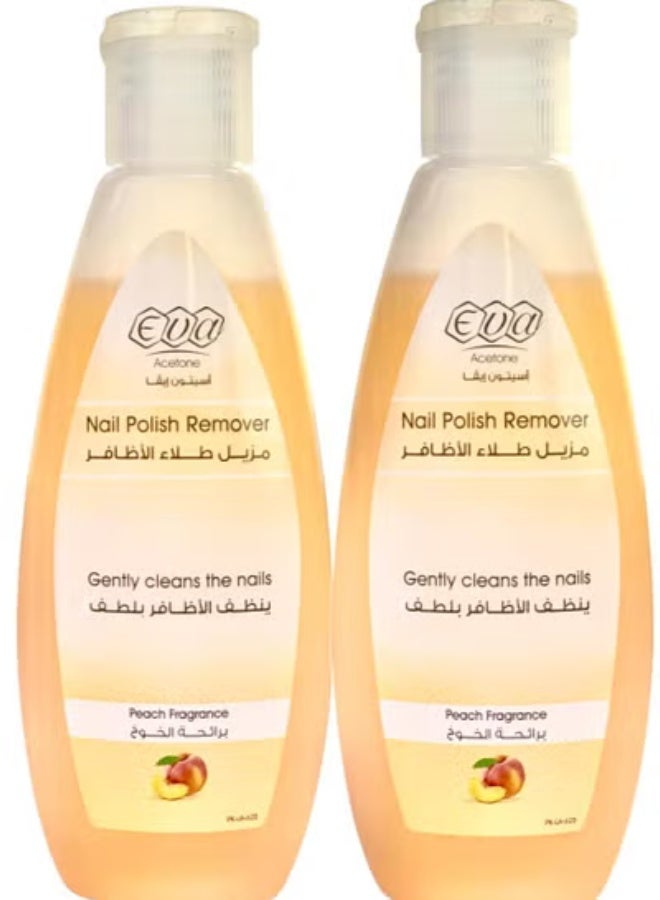 Eva Acetone Nail Polish Remover Gently Cleans The Nails Peach Fragrance 100 M 2 PCS